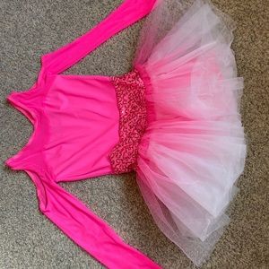 Girls pink dance/hip hop leotard costume